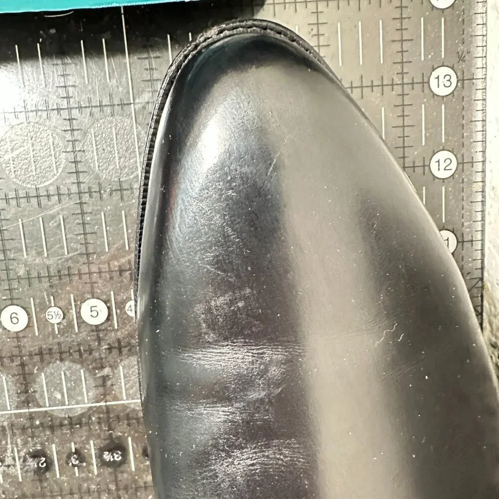 Florsheim King Size Black Leather Dress Shoes 14.5 AA Made in Italy 22025